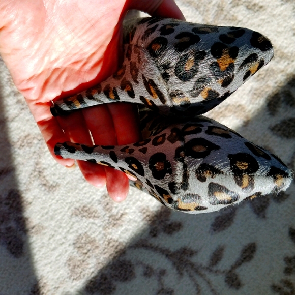 Heels Steve Madden Heels Grey Leopard Calf  sz 7.5 - Picture 5 of 7